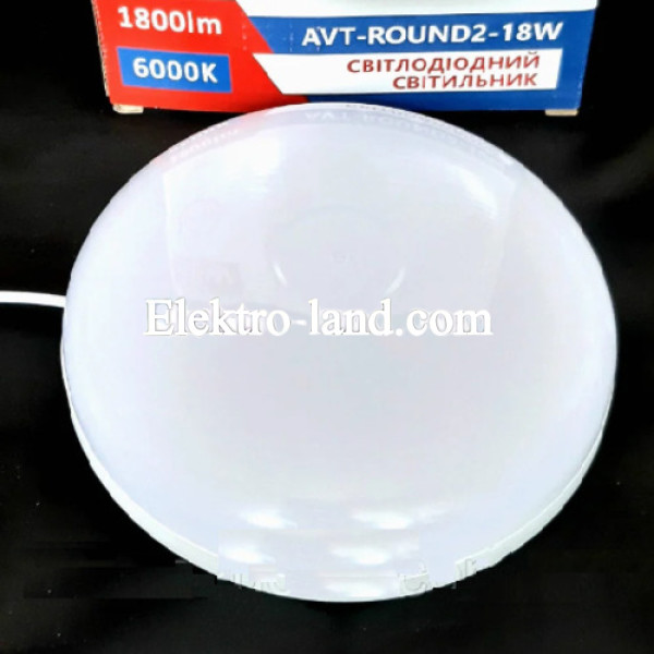 Светильник LED накладной 18W IP65 1800Lm Avaton светодиодный круглый 6000K